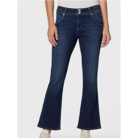 Hudson Womens Size 28 Collin Midrise Bootcut Crop Jeans Blue Dark Wash Denim - Picture 1 of 14